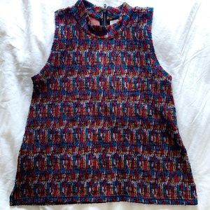 multi-jewel tones sleeveless knit. perfect condition. great for summer or fall!